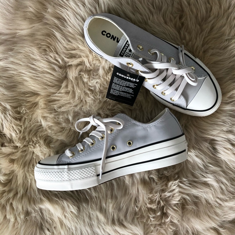 NWT Platform Converse in Oyster